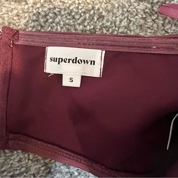 NWT Revolve x superdown kiara bustier top in Dark Mauve | Size S *top only* - Picture 8 of 11